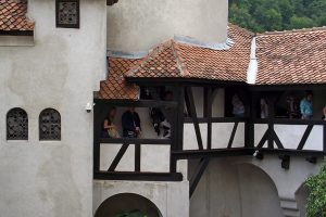 inner coutryard of Bran Castle in Transylvania